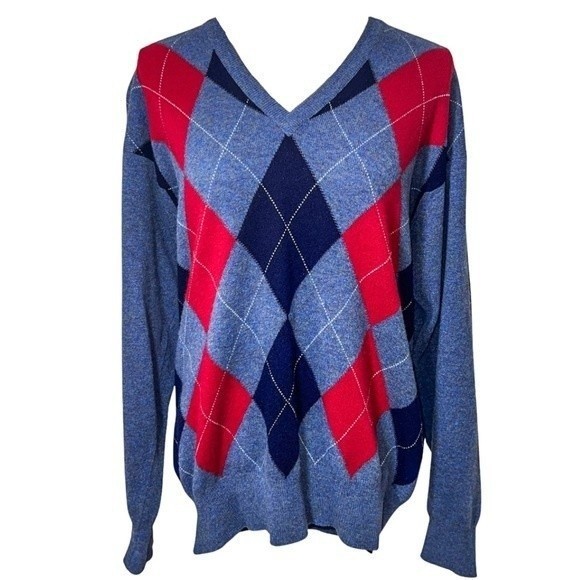 Vintage Sweaters - Vintage Ballantyne Argyle Wool Sweater